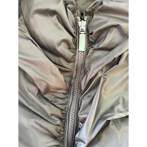 Laundry by Shelli Segal Quilted Pillow Collar Puffer Coat in Taupe Size Med - Picture 11 of 16